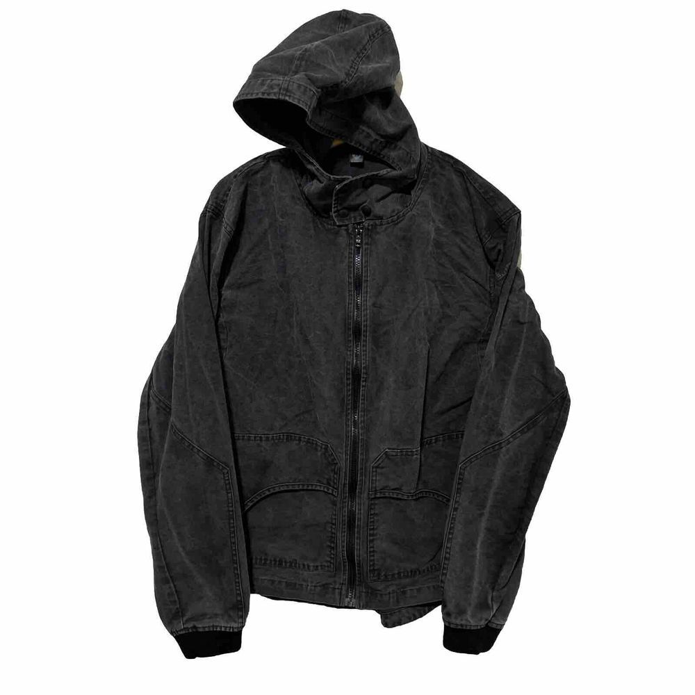 Ammo Men's Hoodie Canvass Gray Black Denim Sport Coat USA Sz Medium Gorpcore